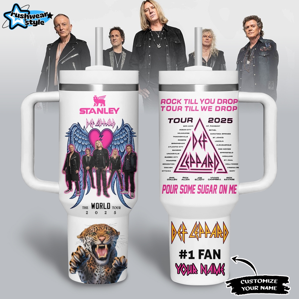 Def Leppard Rock Til You Drop 2025 Tour Stanley Tumbler 40oz Def Leppard Rock Til You Drop 2025 Tour Stanley Tumbler 40oz