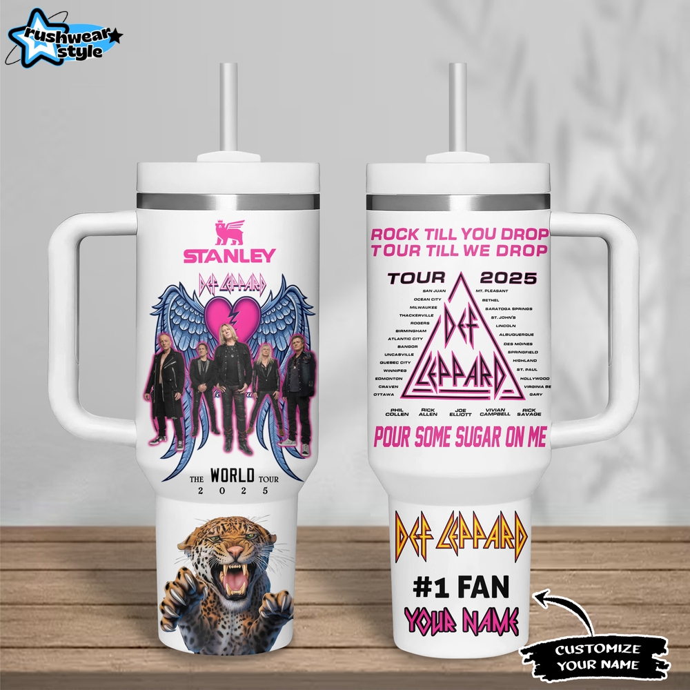 Def Leppard Rock Til You Drop 2025 Tour Stanley Tumbler 40oz Def Leppard Rock Til You Drop 2025 Tour Stanley Tumbler 40oz
