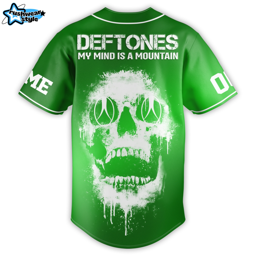 Deftones "My Mind is A Mountain" Custom Baseball Jersey Deftones "My Mind is A Mountain" Custom Baseball Jersey