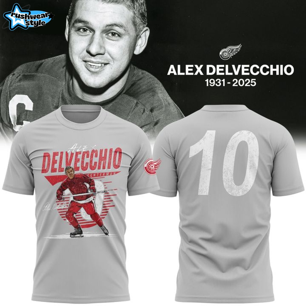Detroit Red Wings x Alex Delvecchio 1931-2025 Limited Shirt Detroit Red Wings x Alex Delvecchio 1931-2025 Limited Shirt