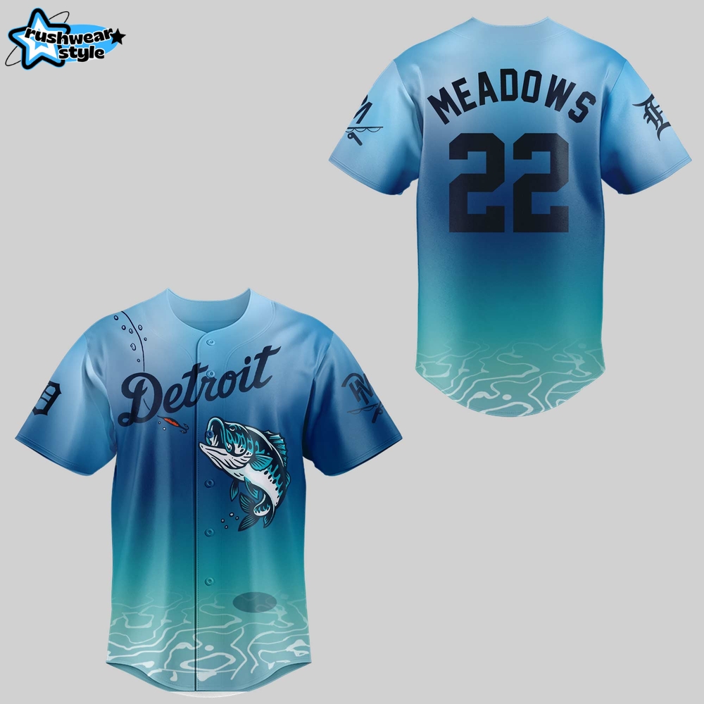Detroit Tigers Parker Meadows Fishing Limited Edition Jersey 2025 Detroit Tigers Parker Meadows Fishing Limited Edition Jersey 2025