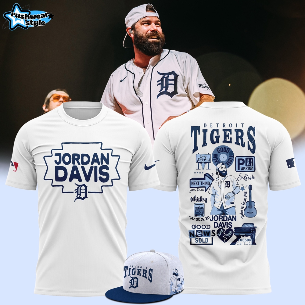 Detroit Tigers X Jordan Davis Music T-shirt Limited Edition Detroit Tigers X Jordan Davis Music T-shirt Limited Edition