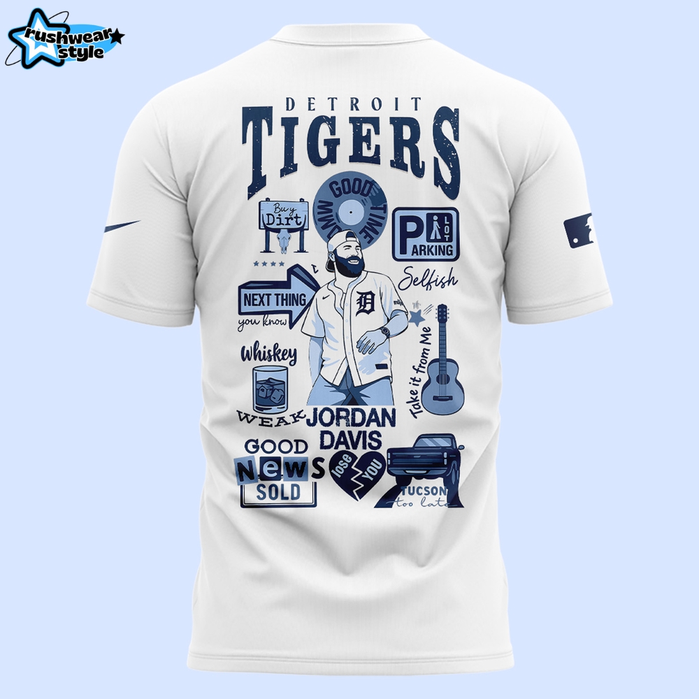 Detroit Tigers X Jordan Davis Music T-shirt Limited Edition Detroit Tigers X Jordan Davis Music T-shirt Limited Edition