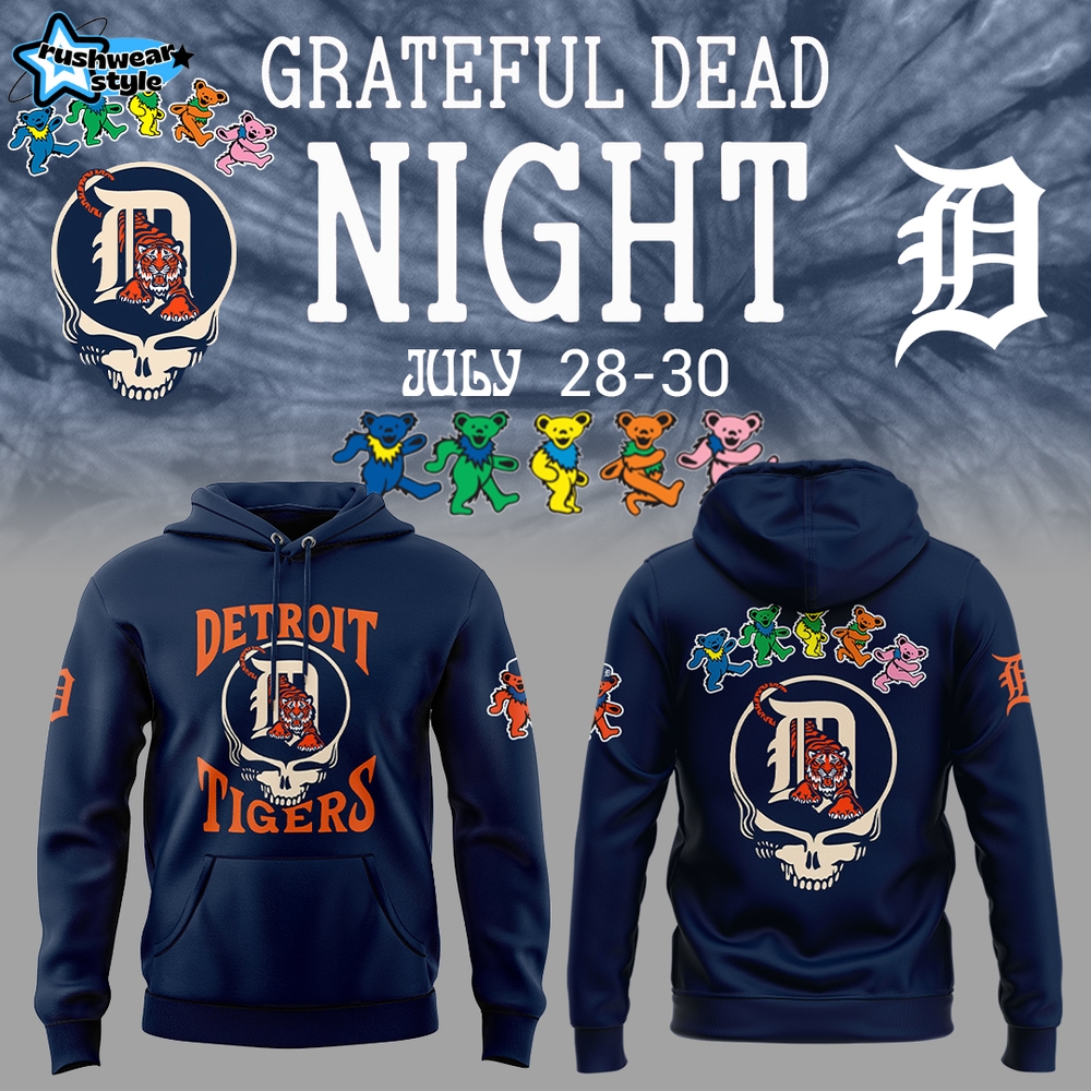 Detroit Tigers x Grateful Dead 2025 Special Edition Hoodie Detroit Tigers x Grateful Dead 2025 Special Edition Hoodie