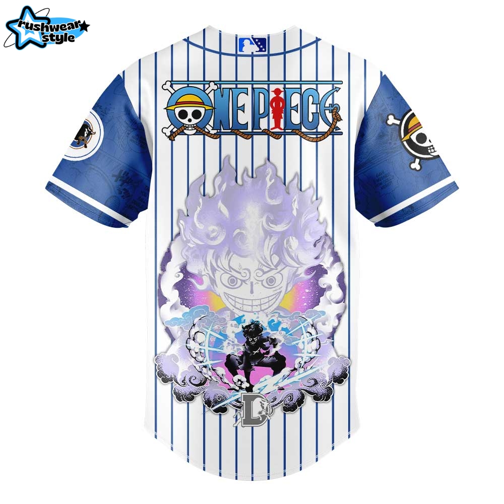 Durham Bulls x Straw Hat Luffy Gear 5 Baseball Jersey Durham Bulls x Straw Hat Luffy Gear 5 Baseball Jersey