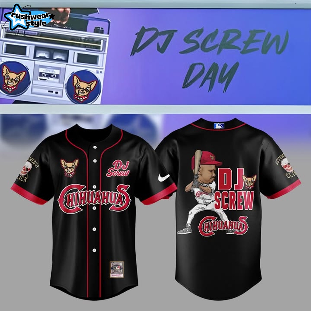 El Paso Chihuahuas x DJ Screw Day 2025 Baseball Jersey El Paso Chihuahuas x DJ Screw Day 2025 Baseball Jersey