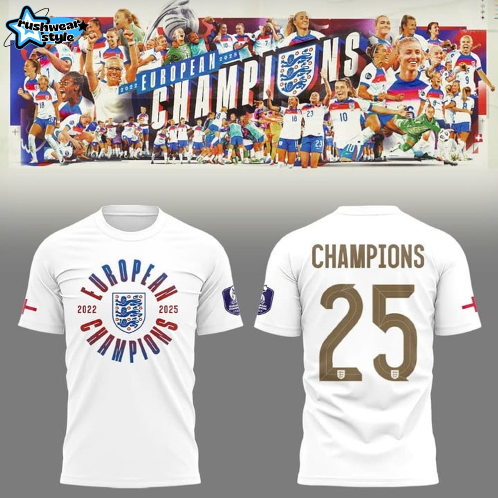 England Football Team Champions of the UEFA Women's EURO 2025 Shirt England Football Team Champions of the UEFA Women's EURO 2025 Shirt
