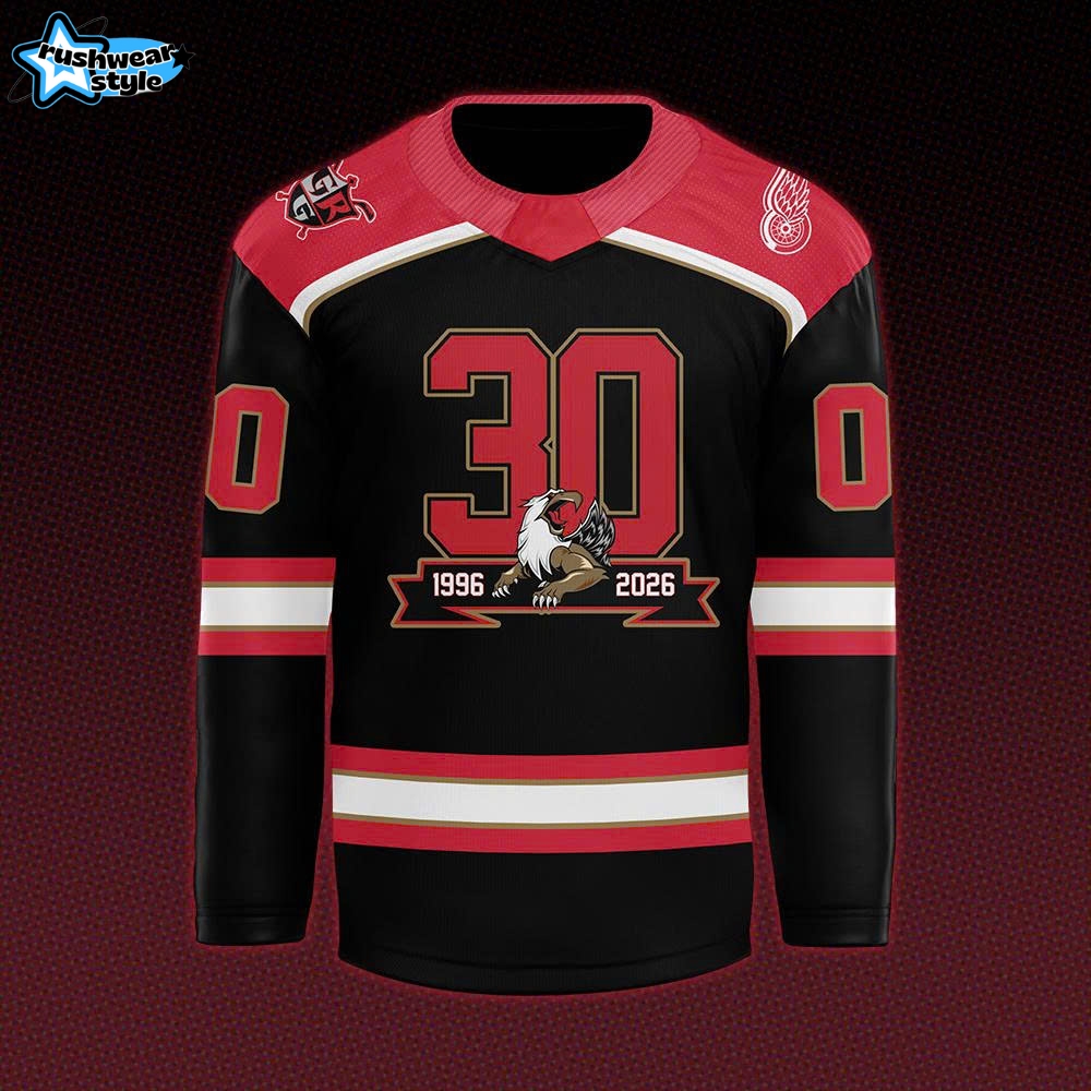 Grand Rapids Griffins 30th Anniversary Celebrations Limited Hockey Jersey Grand Rapids Griffins 30th Anniversary Celebrations Limited Hockey Jersey