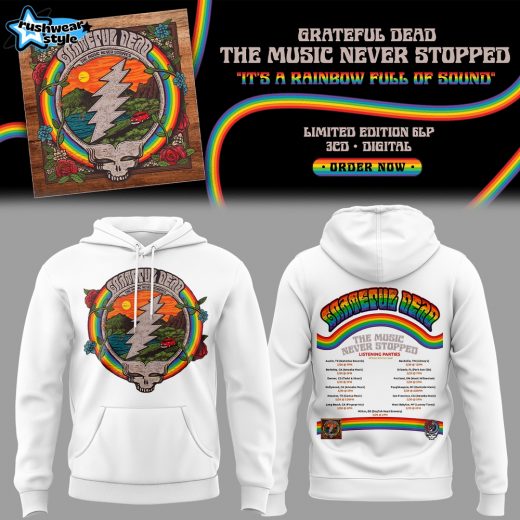 Grateful Dead The Music Never Stopped Special Hoodie - White
