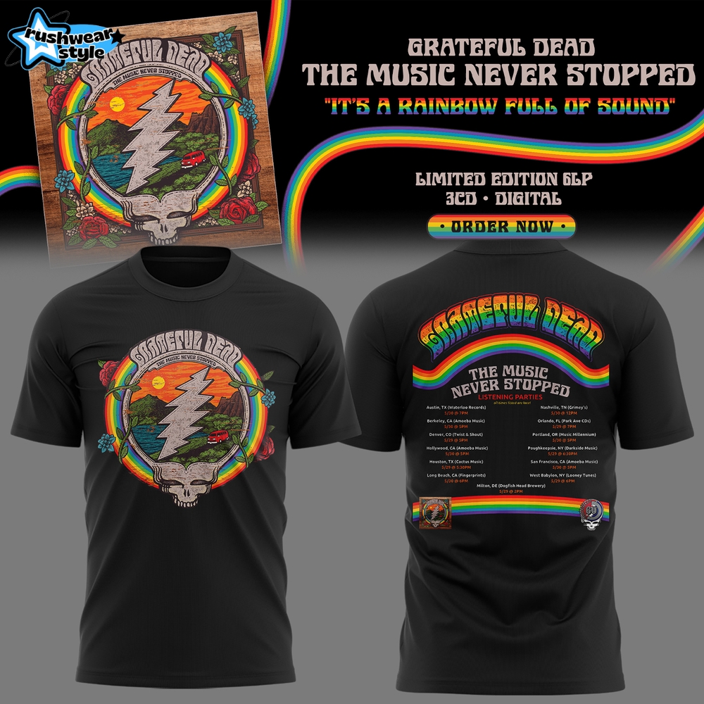 Grateful Dead The Music Never Stopped Special Tee - Black Grateful Dead The Music Never Stopped Special Tee - Black