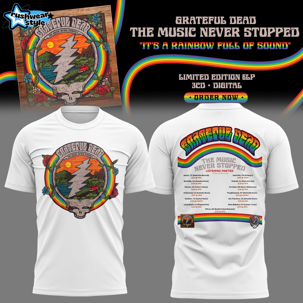 Grateful Dead The Music Never Stopped Special Tee - White Grateful Dead The Music Never Stopped Special Tee - White