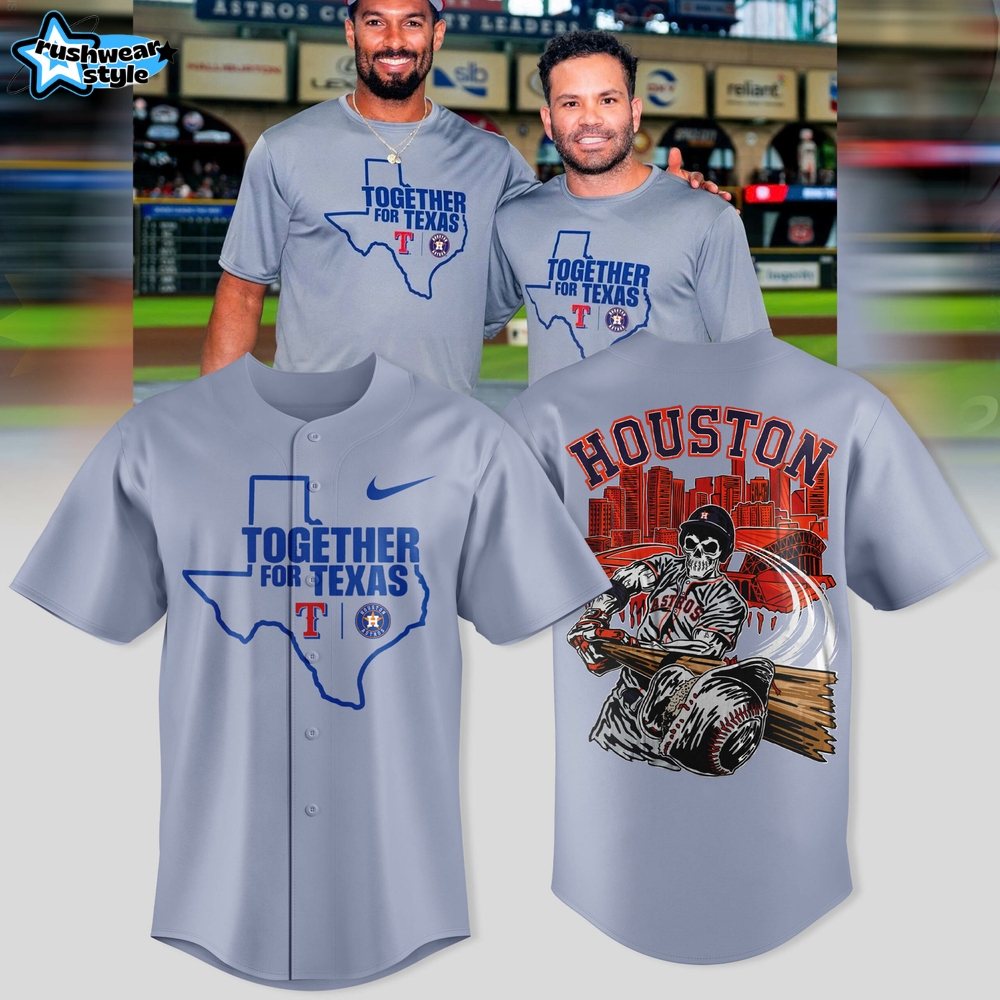 Houston Astros Together For Texas Baseball Jersey Houston Astros Together For Texas Baseball Jersey