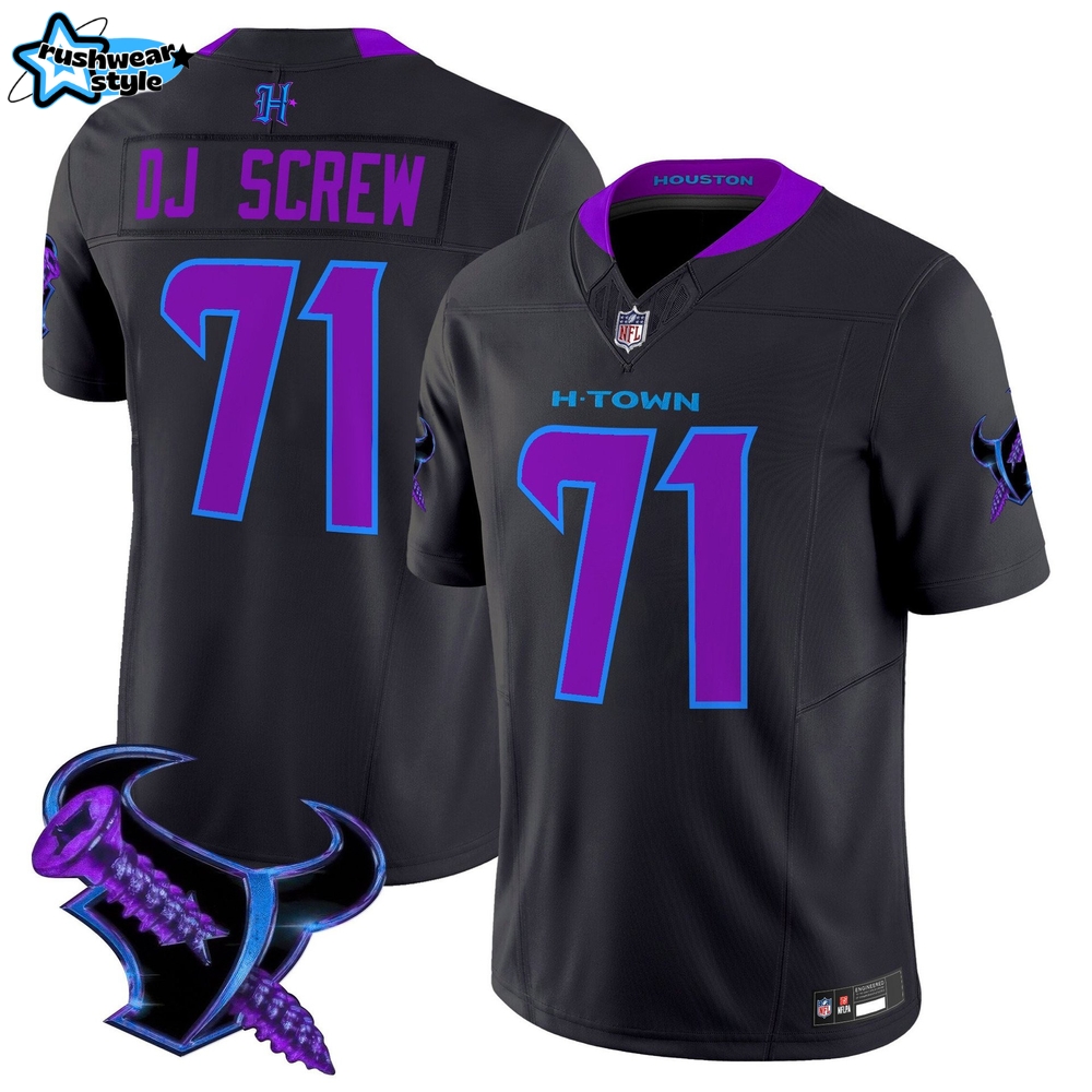 Houston Texans 2025 DJ Screw Special Football Jersey Houston Texans 2025 DJ Screw Special Football Jersey