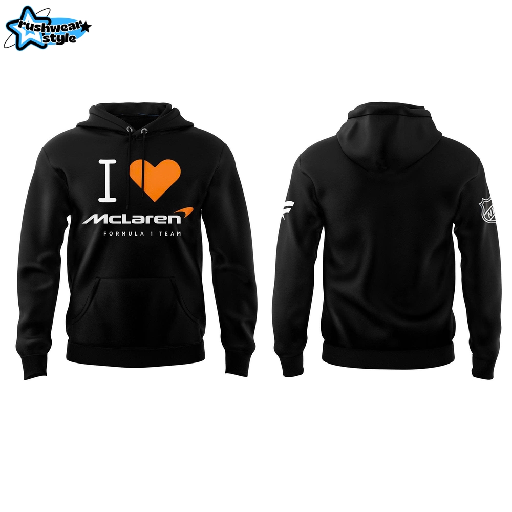I Love McLaren Silverstone Special Black Hoodie I Love McLaren Silverstone Special Black Hoodie
