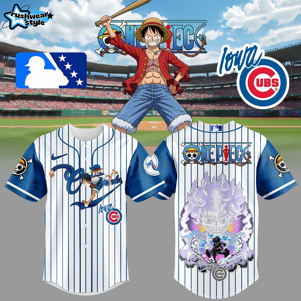 Iowa Cubs x Straw Hat Luffy Gear 5 Baseball Jersey Iowa Cubs x Straw Hat Luffy Gear 5 Baseball Jersey