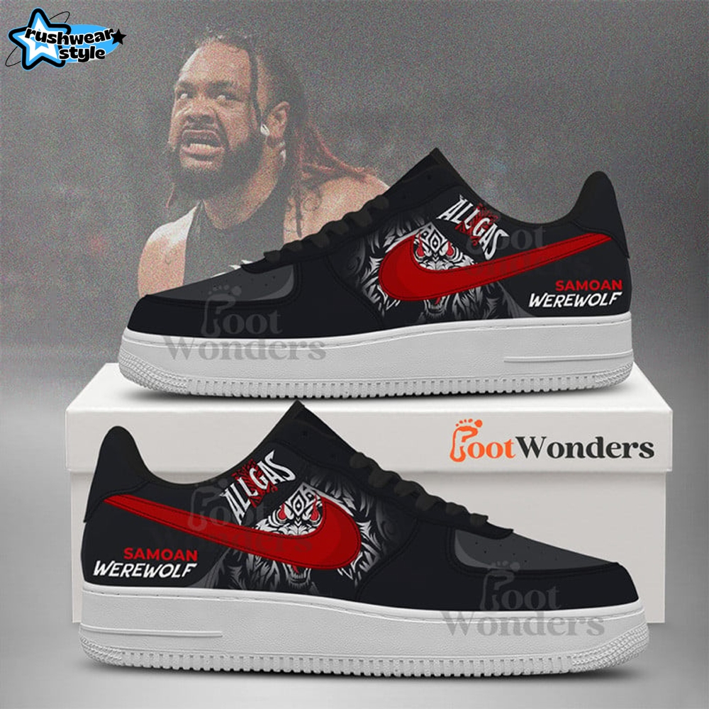 Jacob Fatu WrestleMania 41 Special Air Force 1 Sneakers Jacob Fatu WrestleMania 41 Special Air Force 1 Sneakers