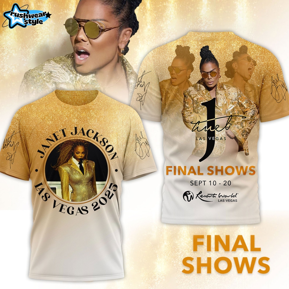 Janet Jackson Las Vegas 2025 Final Show Shirt Janet Jackson Las Vegas 2025 Final Show Shirt