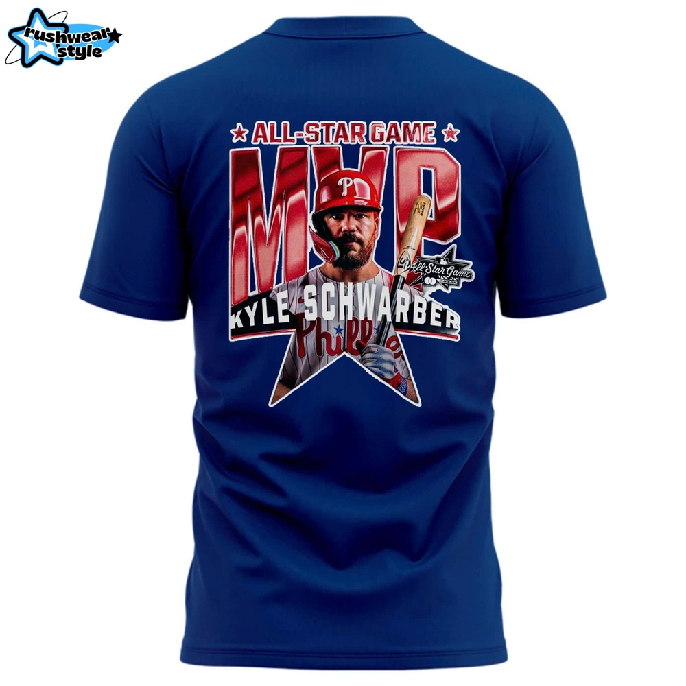 Kyle Schwarber 2025 MLB All-Star MVP Tee – Phillies Blue Kyle Schwarber 2025 MLB All-Star MVP Tee – Phillies Blue