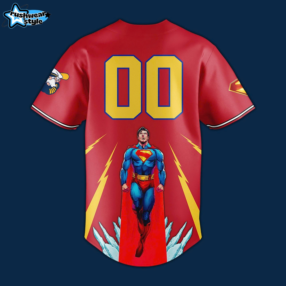 Lake County Captains x Superman Night Special Baseball Jersey Lake County Captains x Superman Night Special Baseball Jersey