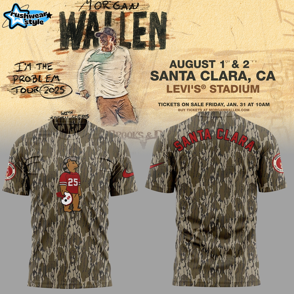 Limited Edition Morgan Wallen Live in Santa Clara TShirt Limited Edition Morgan Wallen Live in Santa Clara TShirt
