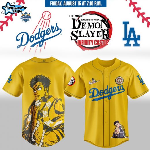 Los Angeles Dodgers x Demon Slayer Gyomei Himejima Jersey 2025
