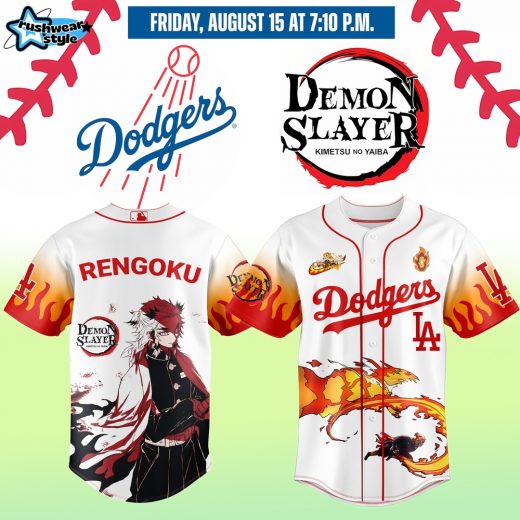 Los Angeles Dodgers x Demon Slayer Rengoku KyÃÂjurÃÂ Jersey 2025