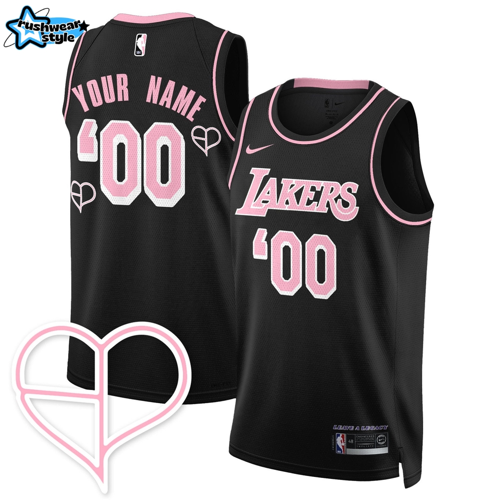Los Angeles Lakers x Blackpink World Tour 2025 Special Basketball Jersey - Black Los Angeles Lakers x Blackpink World Tour 2025 Special Basketball Jersey - Black