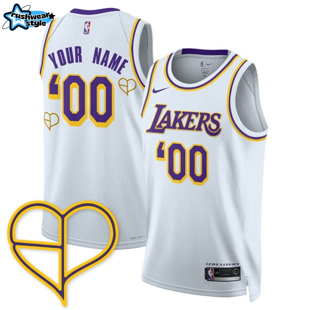 Los Angeles Lakers x Blackpink World Tour 2025 Special Basketball Jersey - White Los Angeles Lakers x Blackpink World Tour 2025 Special Basketball Jersey - White