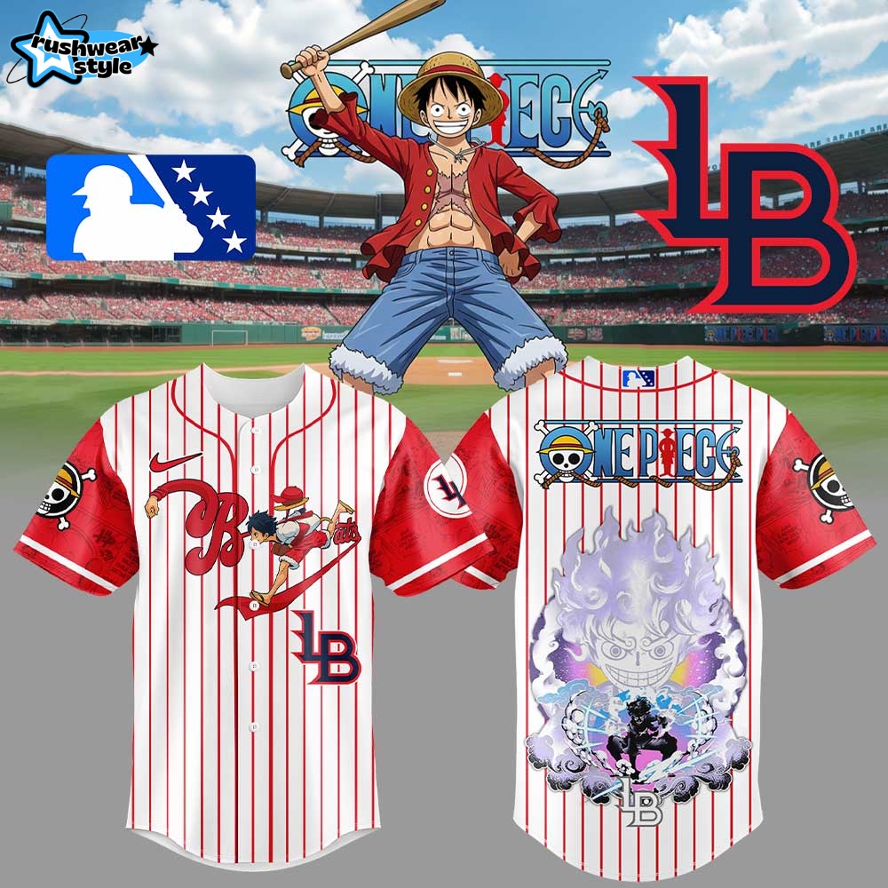 Louisville Bats x Straw Hat Luffy Gear 5 Baseball Jersey Louisville Bats x Straw Hat Luffy Gear 5 Baseball Jersey