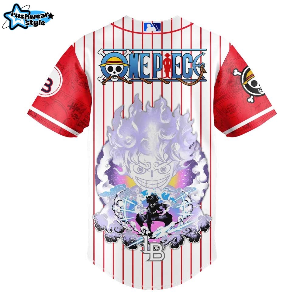 Louisville Bats x Straw Hat Luffy Gear 5 Baseball Jersey Louisville Bats x Straw Hat Luffy Gear 5 Baseball Jersey