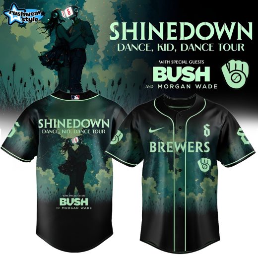Milwaukee Brewers x Shinedown Dance, Kid, Dance Tour Merch 2025 Jersey