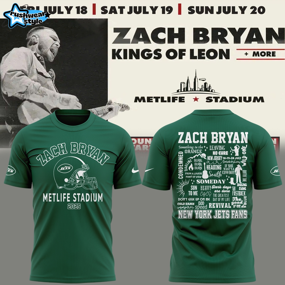 New York Jets x Zach Bryan Kings Of Leon Special Shirt 2025 New York Jets x Zach Bryan Kings Of Leon Special Shirt 2025