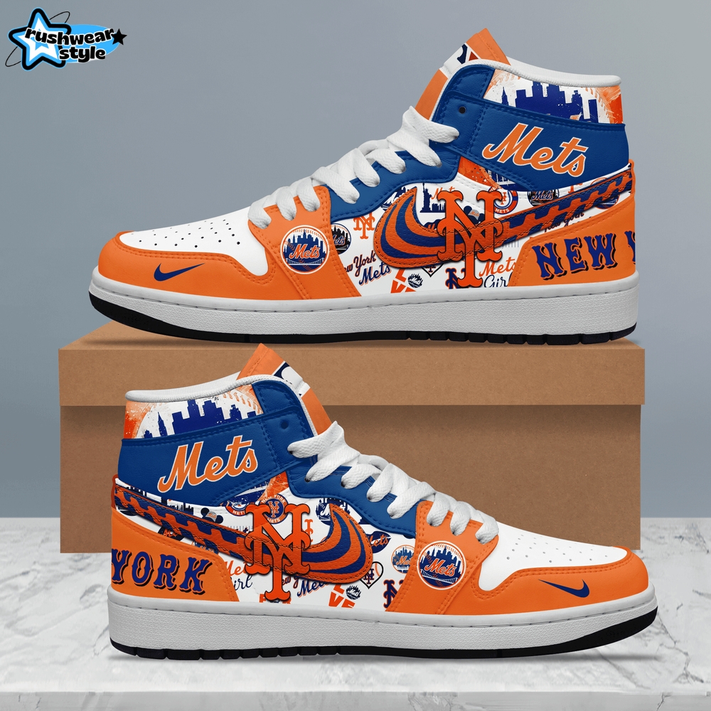 New York Mets MLB Air Jordan 1 Sneaker New York Mets MLB Air Jordan 1 Sneaker