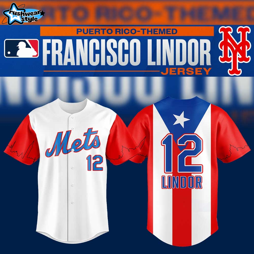 New York Mets Puerto Rico Francisco Lindor Jersey 2025 New York Mets Puerto Rico Francisco Lindor Jersey 2025