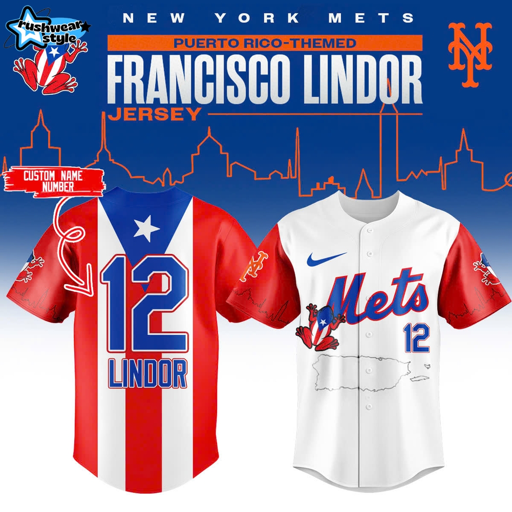 New York Mets x Puerto Rico Heritage 2025 Baseball Jersey New York Mets x Puerto Rico Heritage 2025 Baseball Jersey