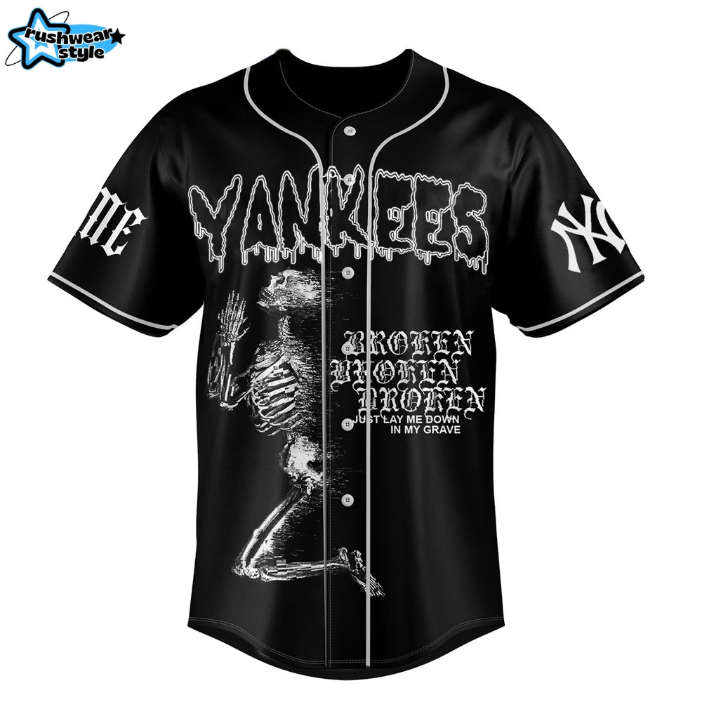 New York Yankees x Suicideboys Broken Just Lay Me Down In My Grave Custom Jersey New York Yankees x Suicideboys Broken Just Lay Me Down In My Grave Custom Jersey