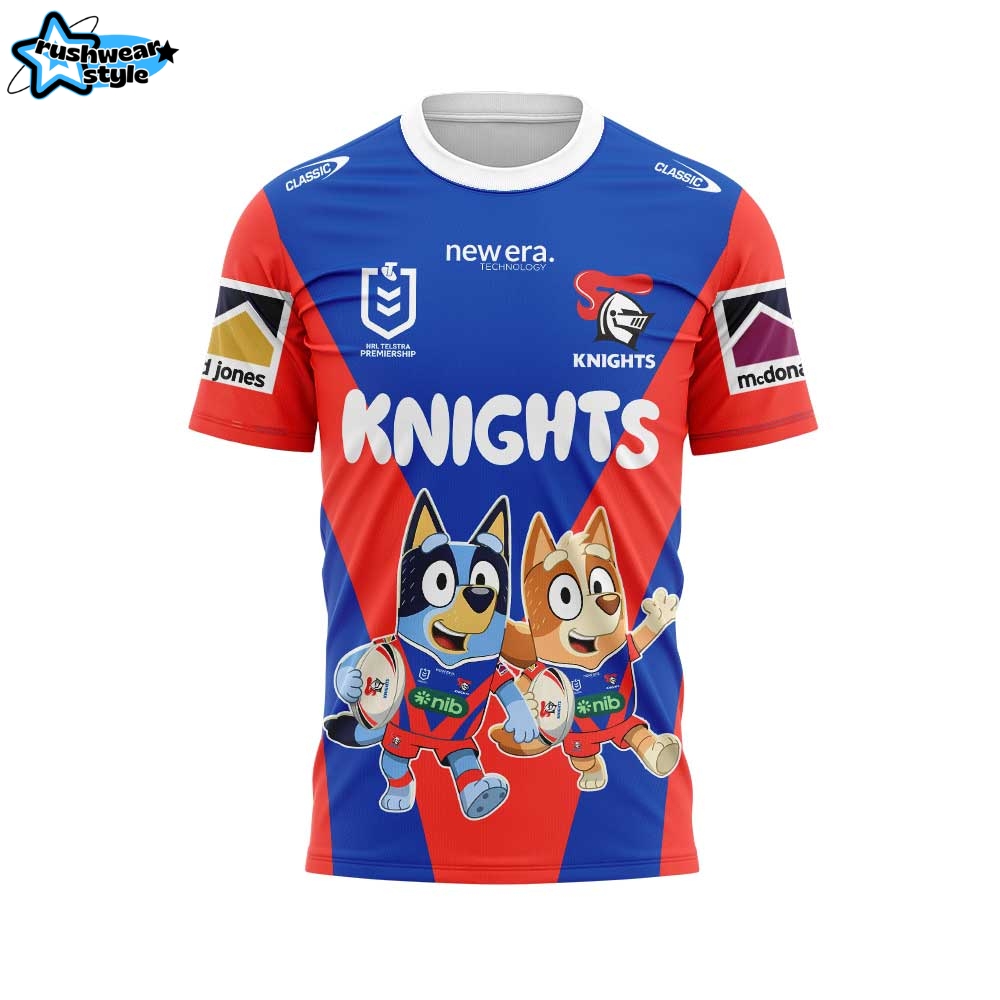 Newcastle Knights NRL x Bluey and Bingo 2025 Shirt Newcastle Knights NRL x Bluey and Bingo 2025 Shirt