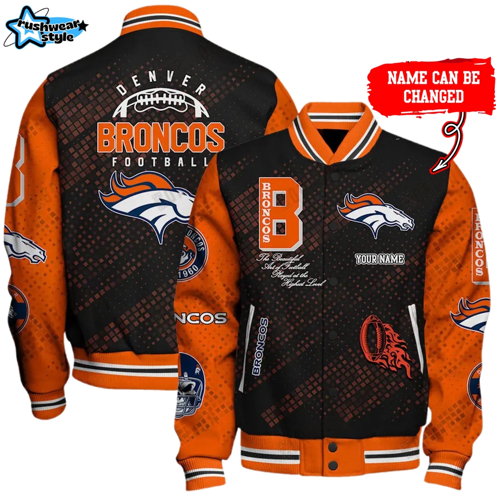 Nfl Denver Broncos Baseball Jacket Button Down Nfl Denver Broncos Baseball Jacket Button Down