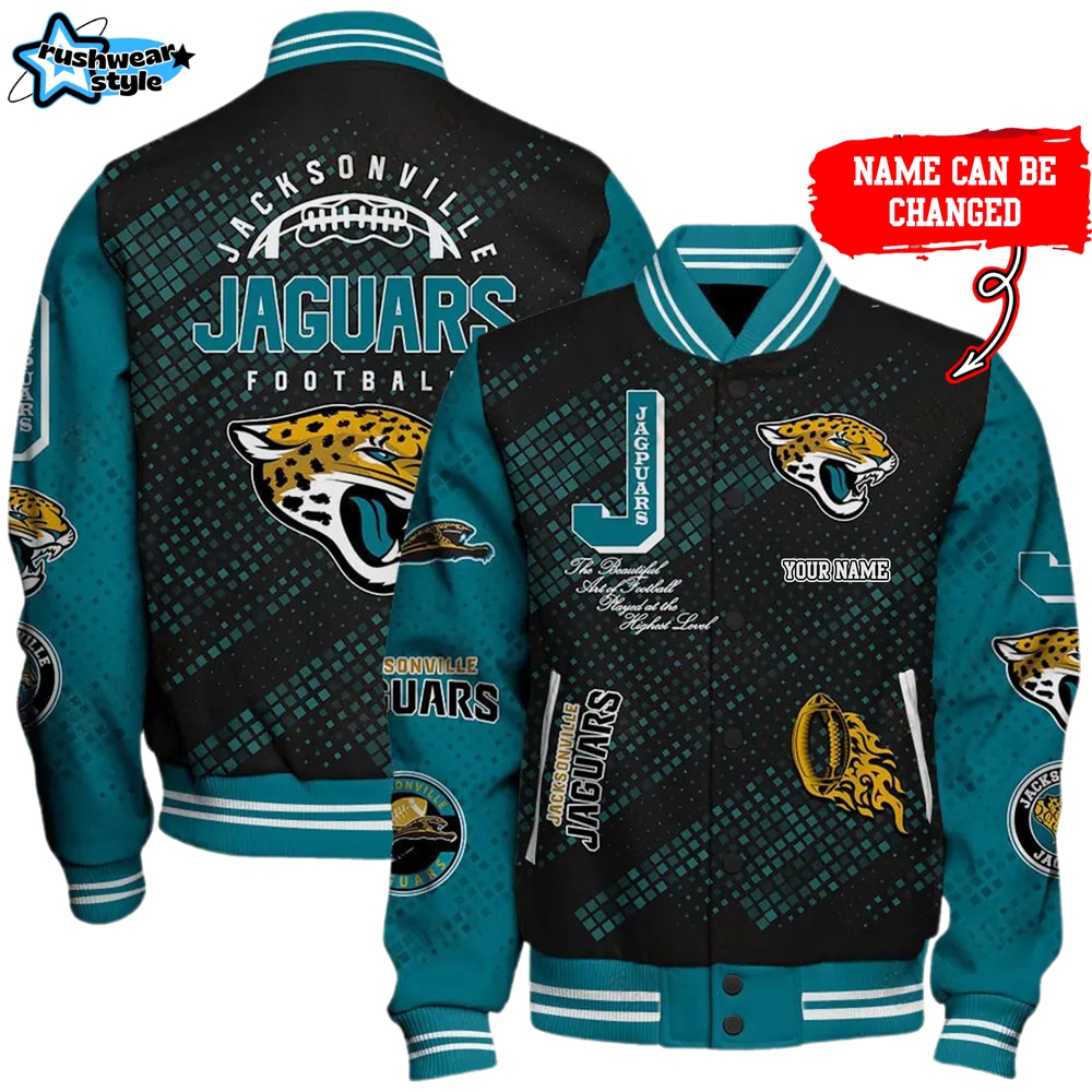 Nfl Jacksonville Jaguars Baseball Jacket Button Down Nfl Jacksonville Jaguars Baseball Jacket Button Down