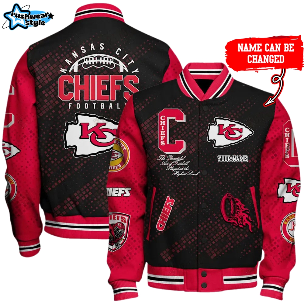 Nfl Kansas City Chiefs Baseball Jacket Button Down Nfl Kansas City Chiefs Baseball Jacket Button Down