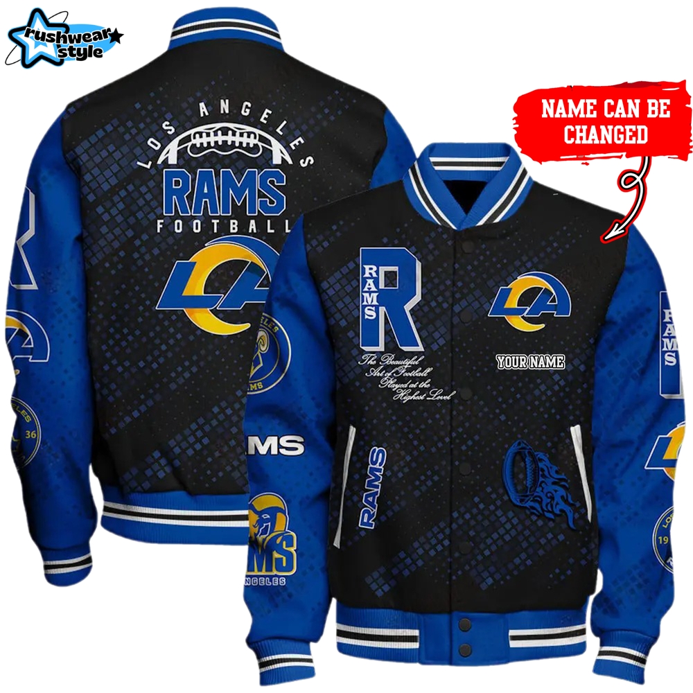 Nfl Los Angeles Rams Baseball Jacket Button Down Nfl Los Angeles Rams Baseball Jacket Button Down