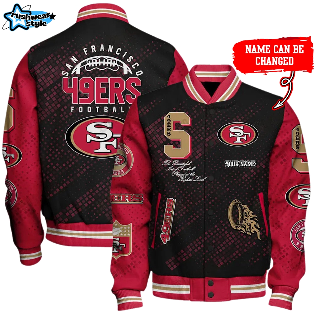Nfl San Francisco 49ers Baseball Jacket Button Down Nfl San Francisco 49ers Baseball Jacket Button Down