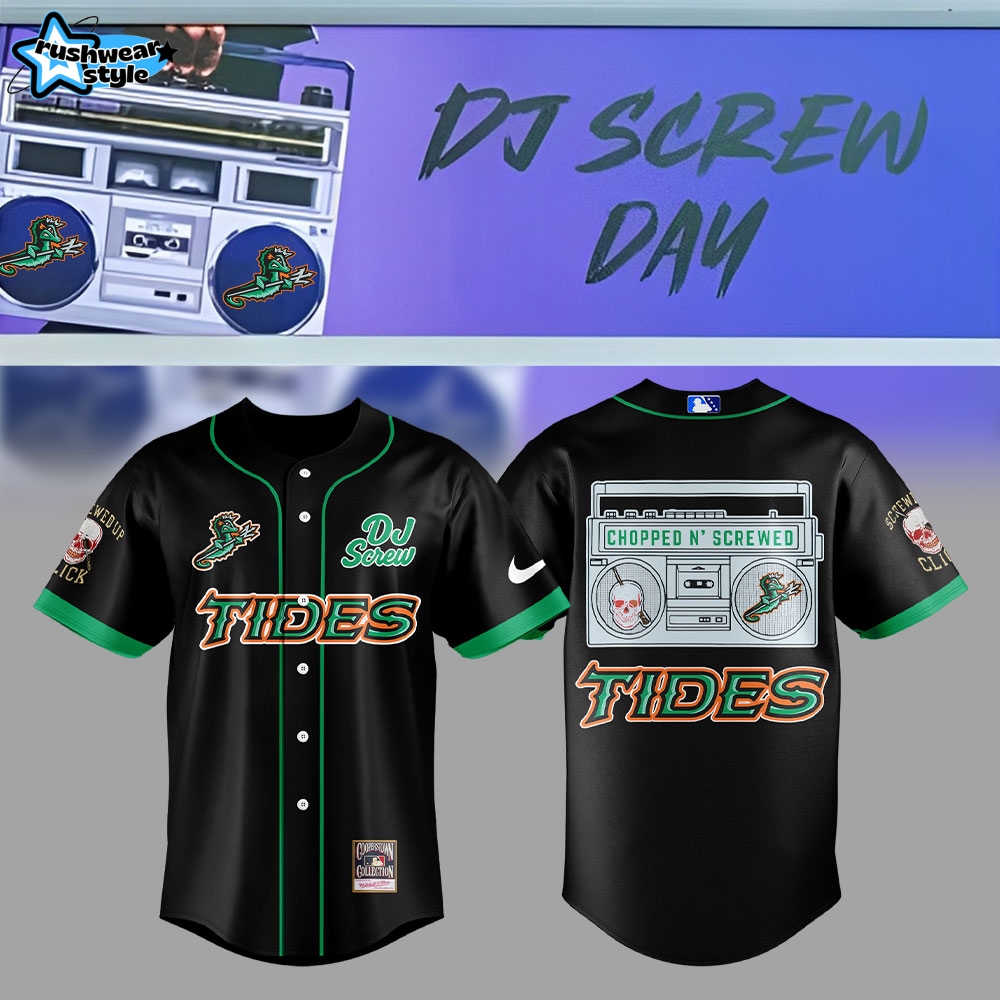 Norfolk Tides x DJ Screw Day 2025 Baseball Jersey Norfolk Tides x DJ Screw Day 2025 Baseball Jersey