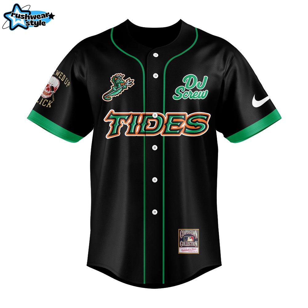 Norfolk Tides x DJ Screw Day 2025 Baseball Jersey Norfolk Tides x DJ Screw Day 2025 Baseball Jersey