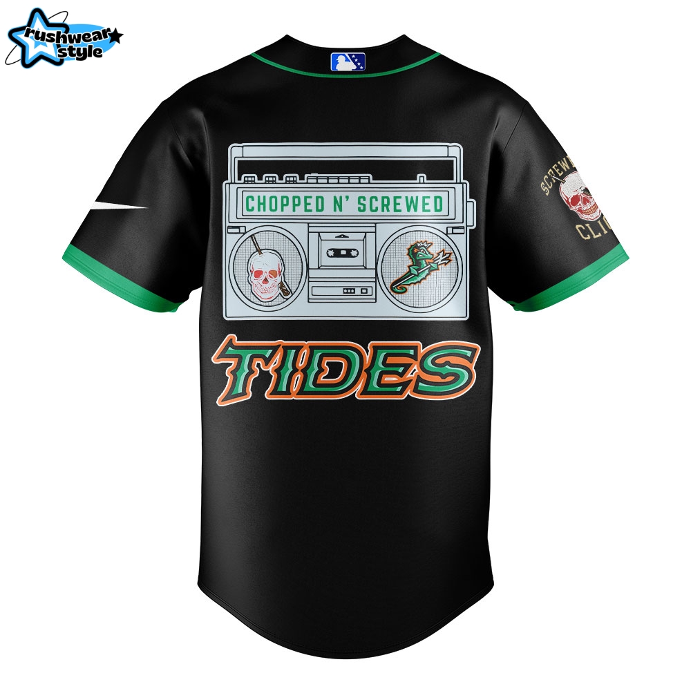 Norfolk Tides x DJ Screw Day 2025 Baseball Jersey Norfolk Tides x DJ Screw Day 2025 Baseball Jersey