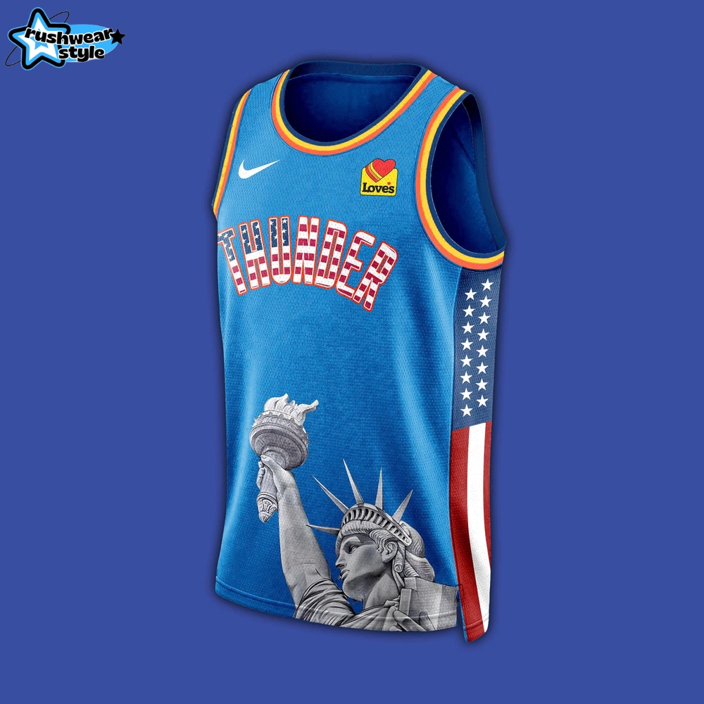 Oklahoma City Thunder American Independence Day 2025 Basketball Jersey Oklahoma City Thunder American Independence Day 2025 Basketball Jersey