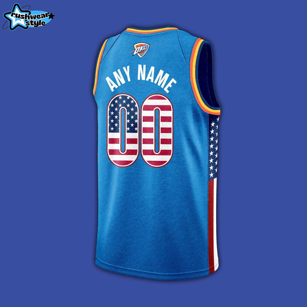 Oklahoma City Thunder American Independence Day 2025 Basketball Jersey Oklahoma City Thunder American Independence Day 2025 Basketball Jersey