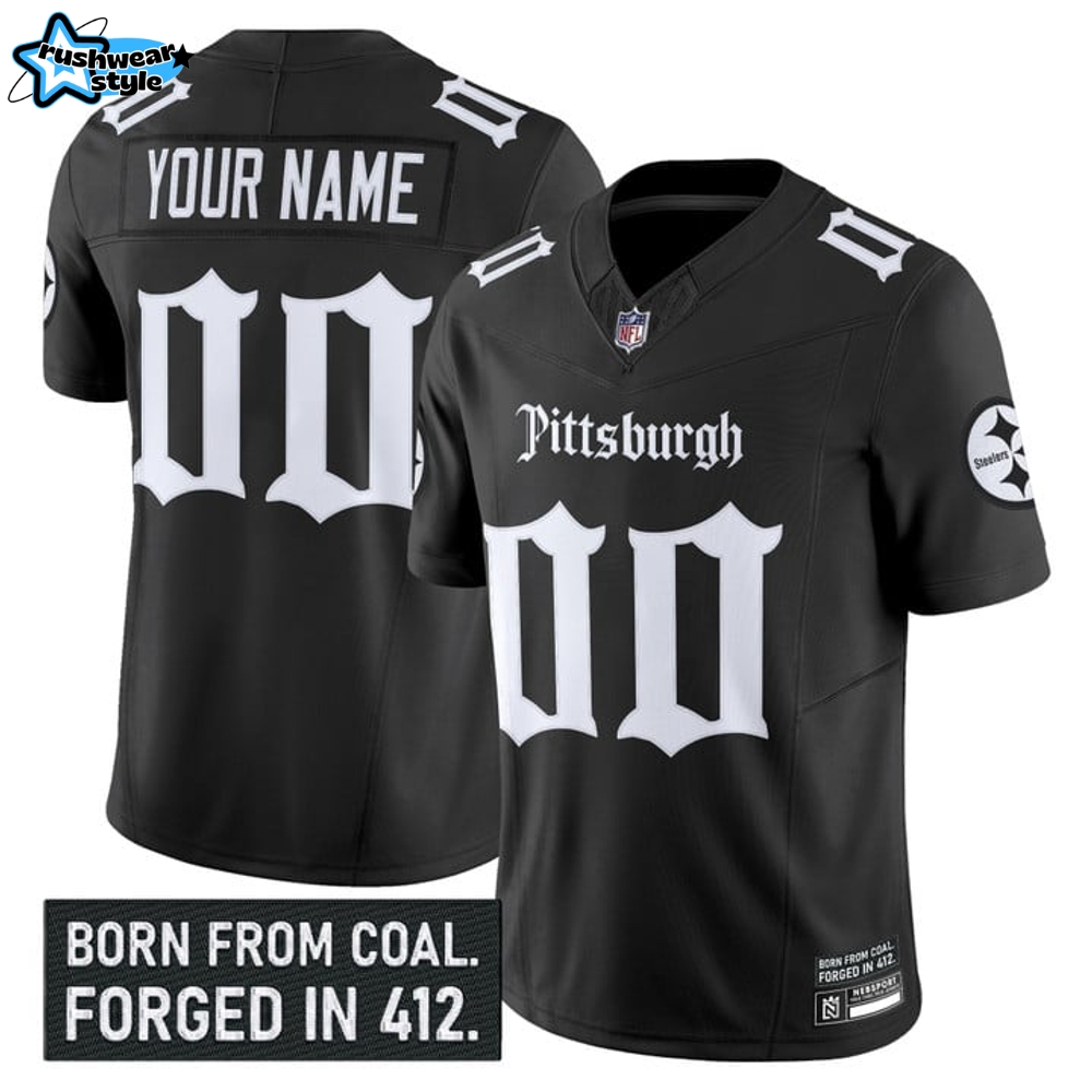Pittsburgh Steelers 'Gothic Steel City Edition' Special Football Jersey - Black Pittsburgh Steelers 'Gothic Steel City Edition' Special Football Jersey - Black