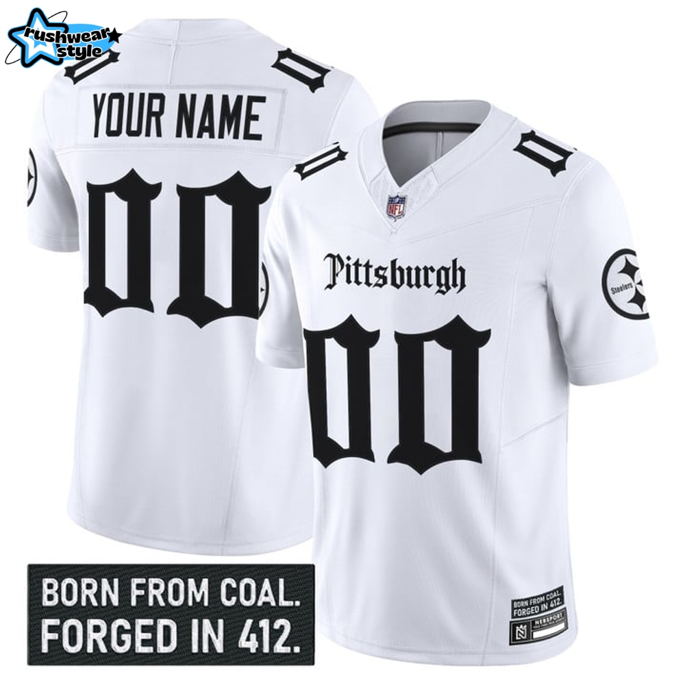 Pittsburgh Steelers 'Gothic Steel City Edition' Special Football Jersey - White Pittsburgh Steelers 'Gothic Steel City Edition' Special Football Jersey - White