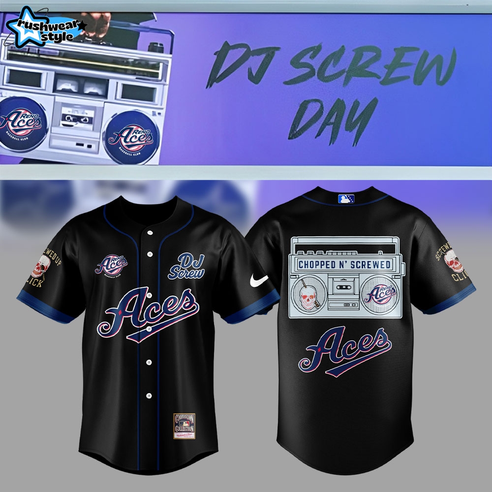 Reno Aces x DJ Screw Day 2025 Baseball Jersey Reno Aces x DJ Screw Day 2025 Baseball Jersey